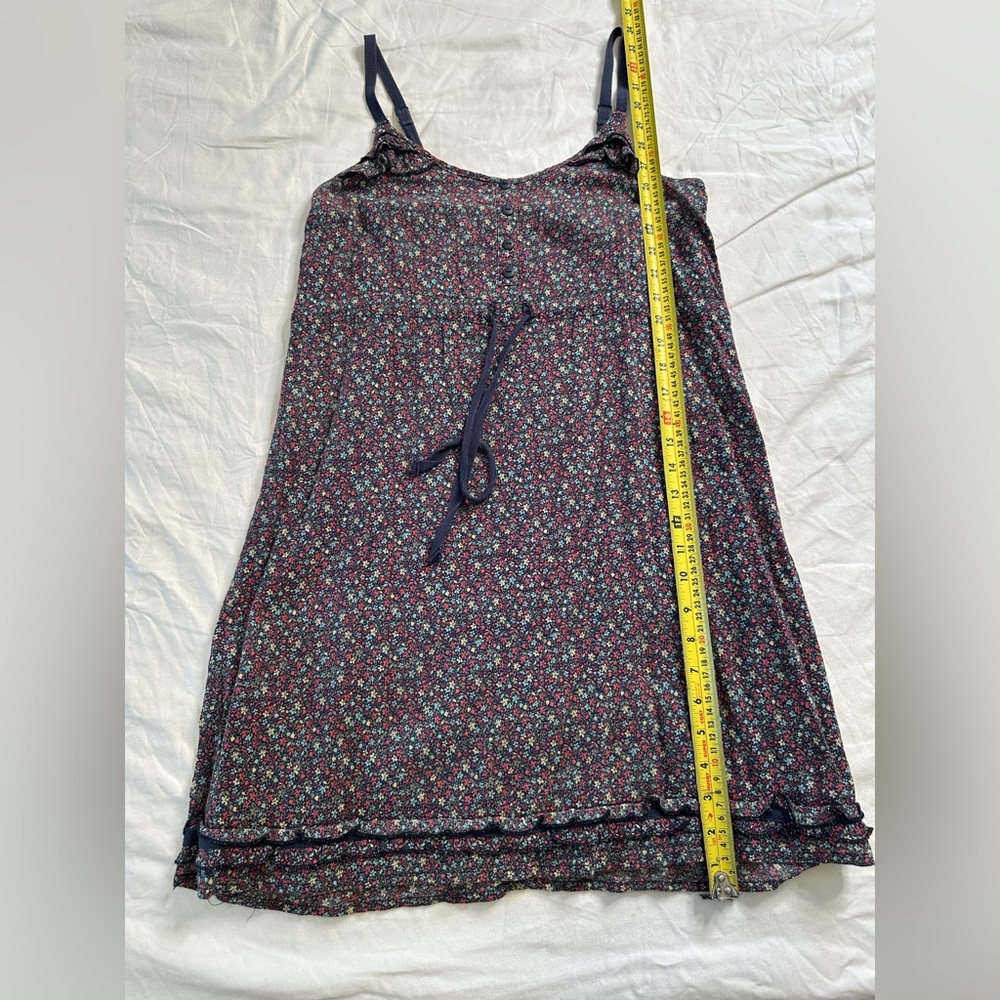 Mossimo Supply Co. Floral Sundress Navy Cotton Adjustable Strap Cottagecore S - Picture 9 of 12